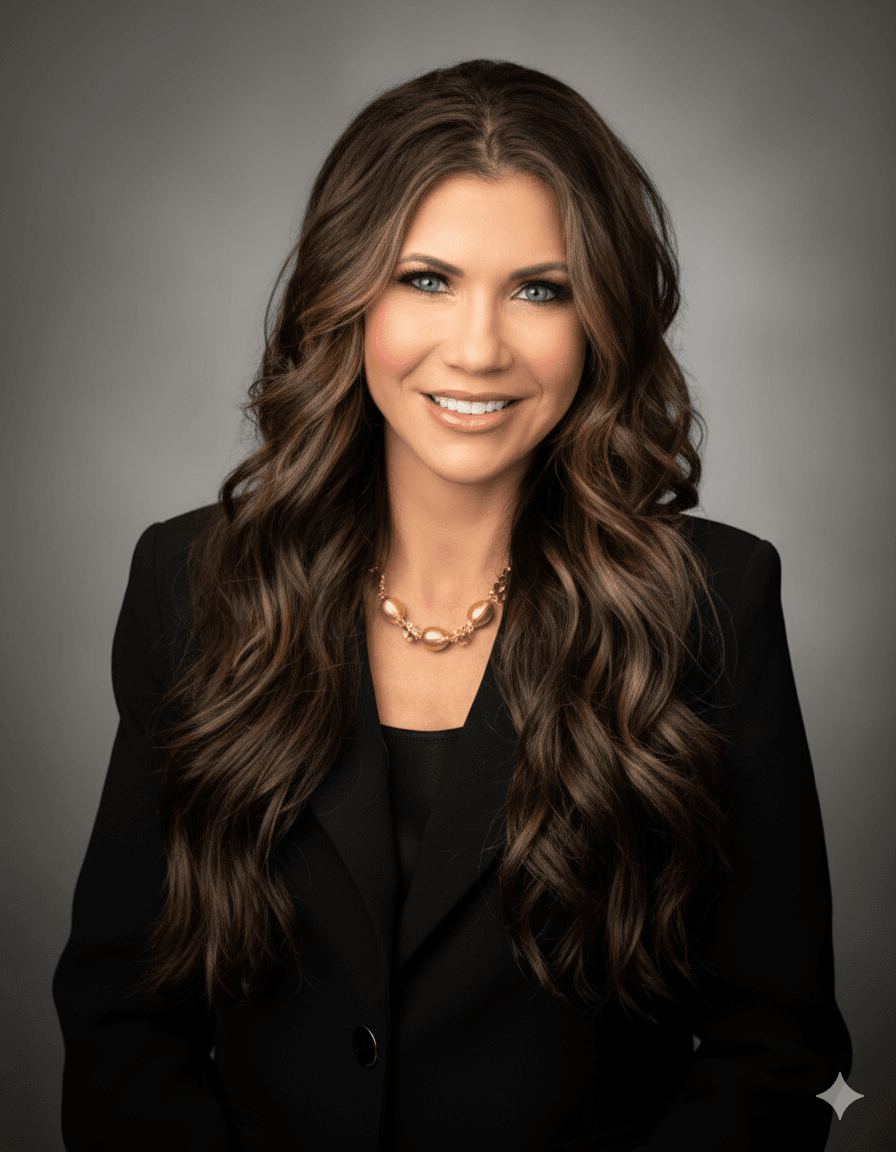 Kristi Noem styled portrait visual