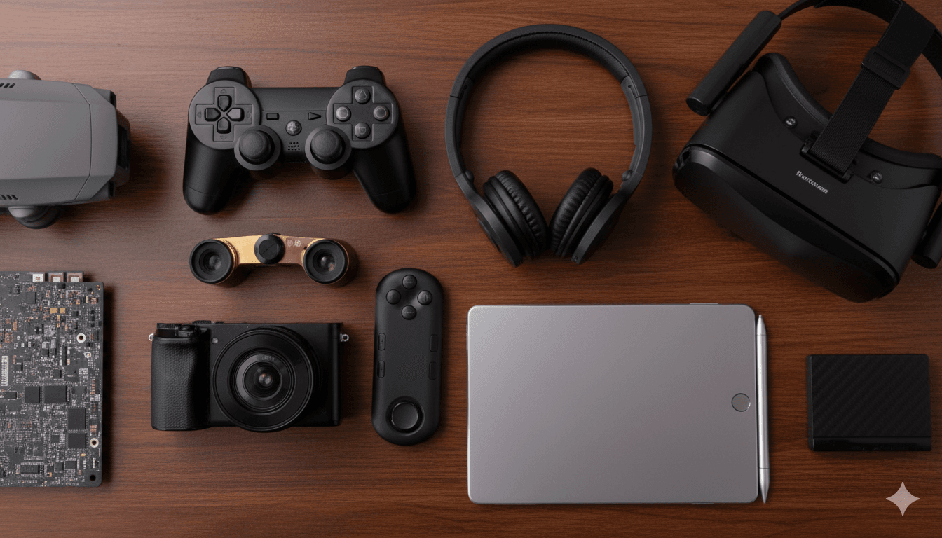 Modern gadget lifestyle visual