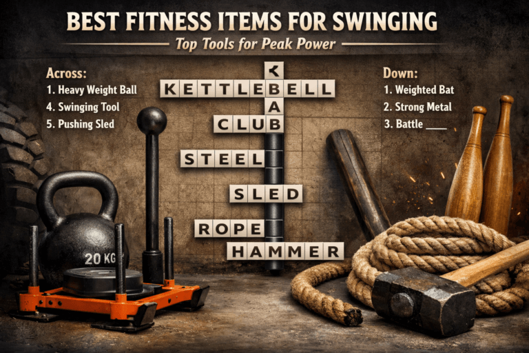 Fitness Items for Swinging Crossword Clue