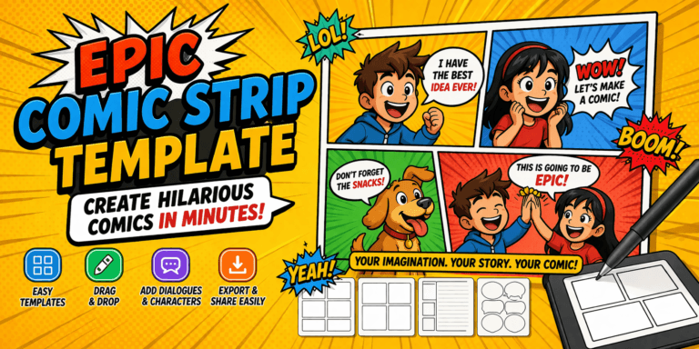 Epic Comic Strip Template