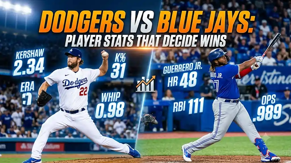 dodgers vs toronto blue jays match player stats