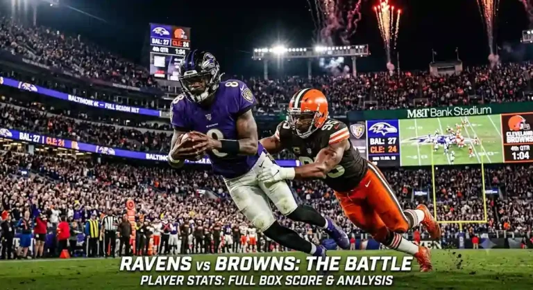 baltimore ravens vs cleveland browns match player stats