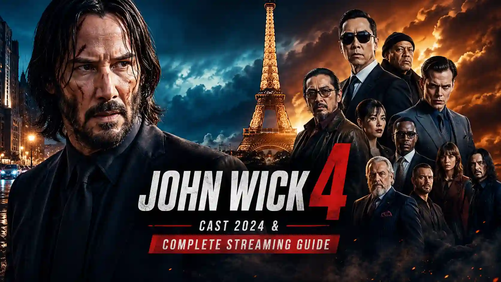 watch John Wick 4 cast and complete streaming guide featuring Keanu Reeves and other characters